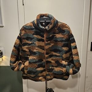XL Camo Sherpa bomber